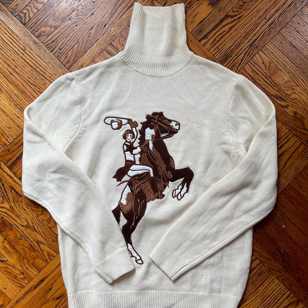 EMBROIDERED GOWGIRL TURTLENECK SWEATER ASOS